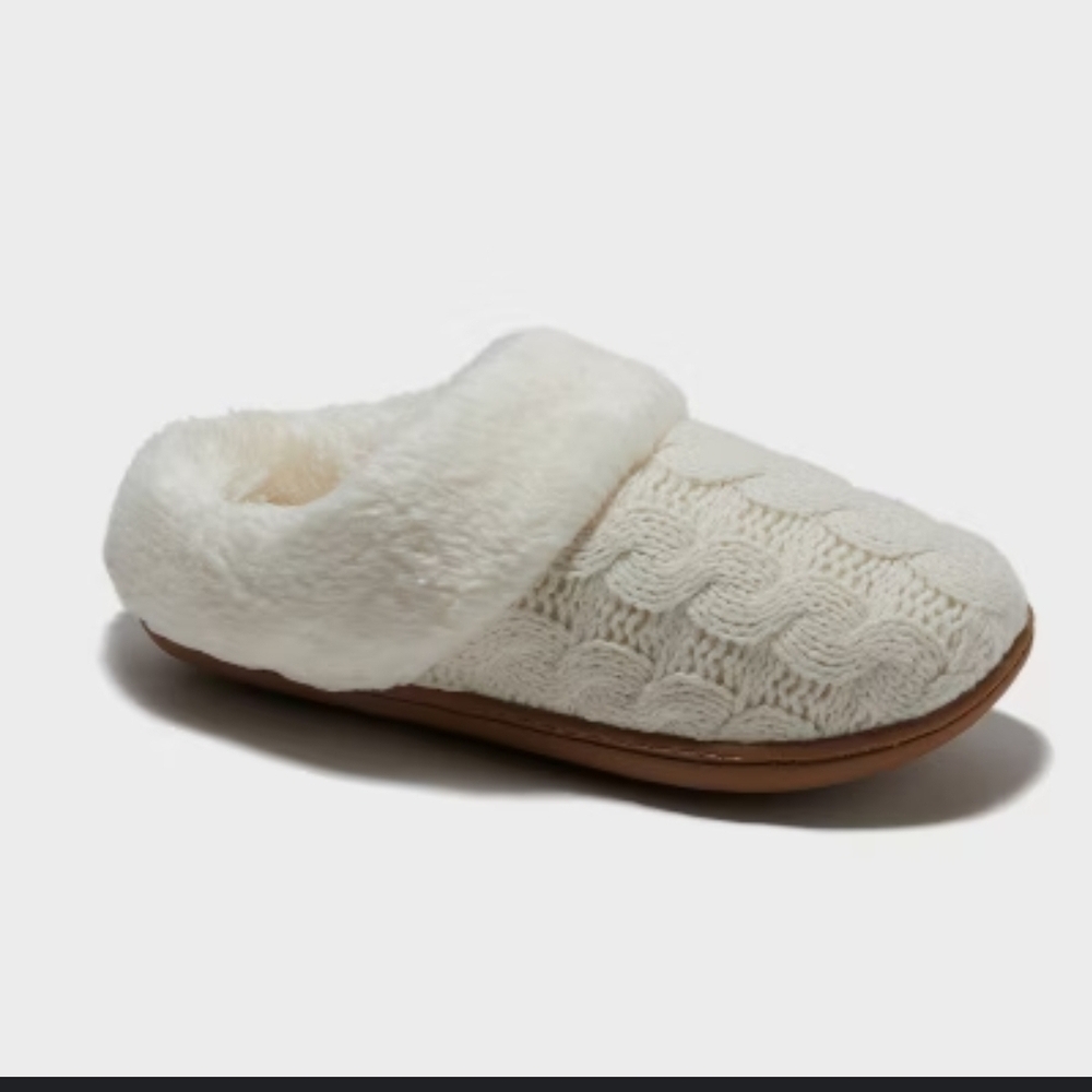 Cozy White Kids Slippers